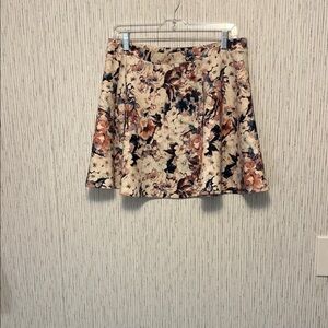 Blue & Pink Bethany Mota XL Vintage-Inspired Floral Print Skater Skirt